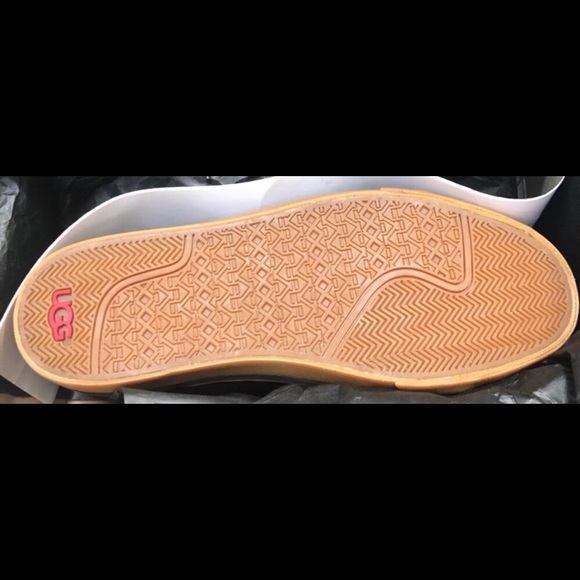 Ugg Brock Luxe Black Fashion Leather Sneaker NWT - Picture 5 of 8